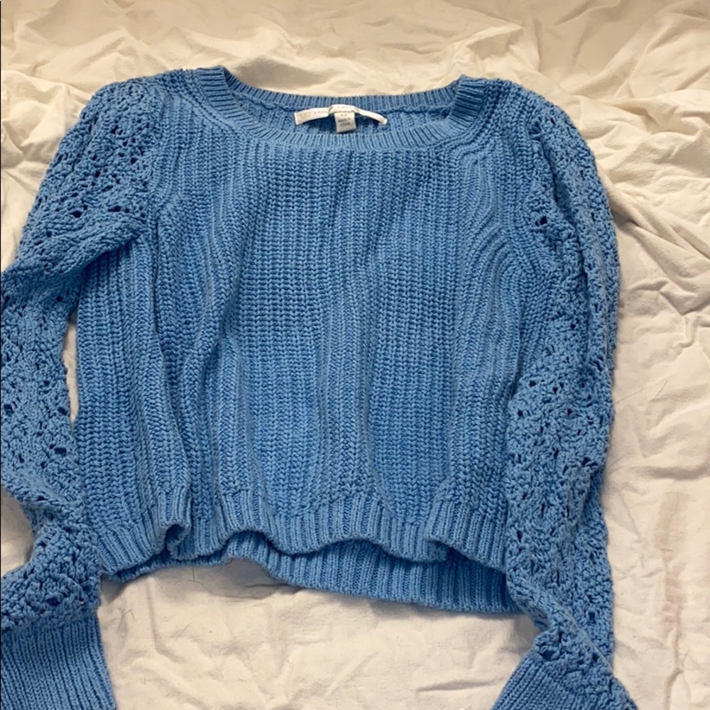 LC sweater in baby blue